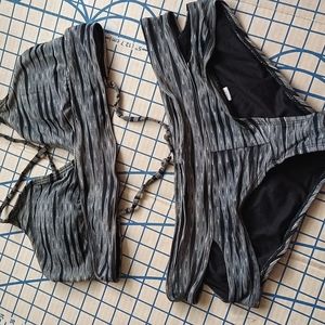 Athleta Black & White 2pc swimsuit